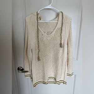 Free people crochet sweater top